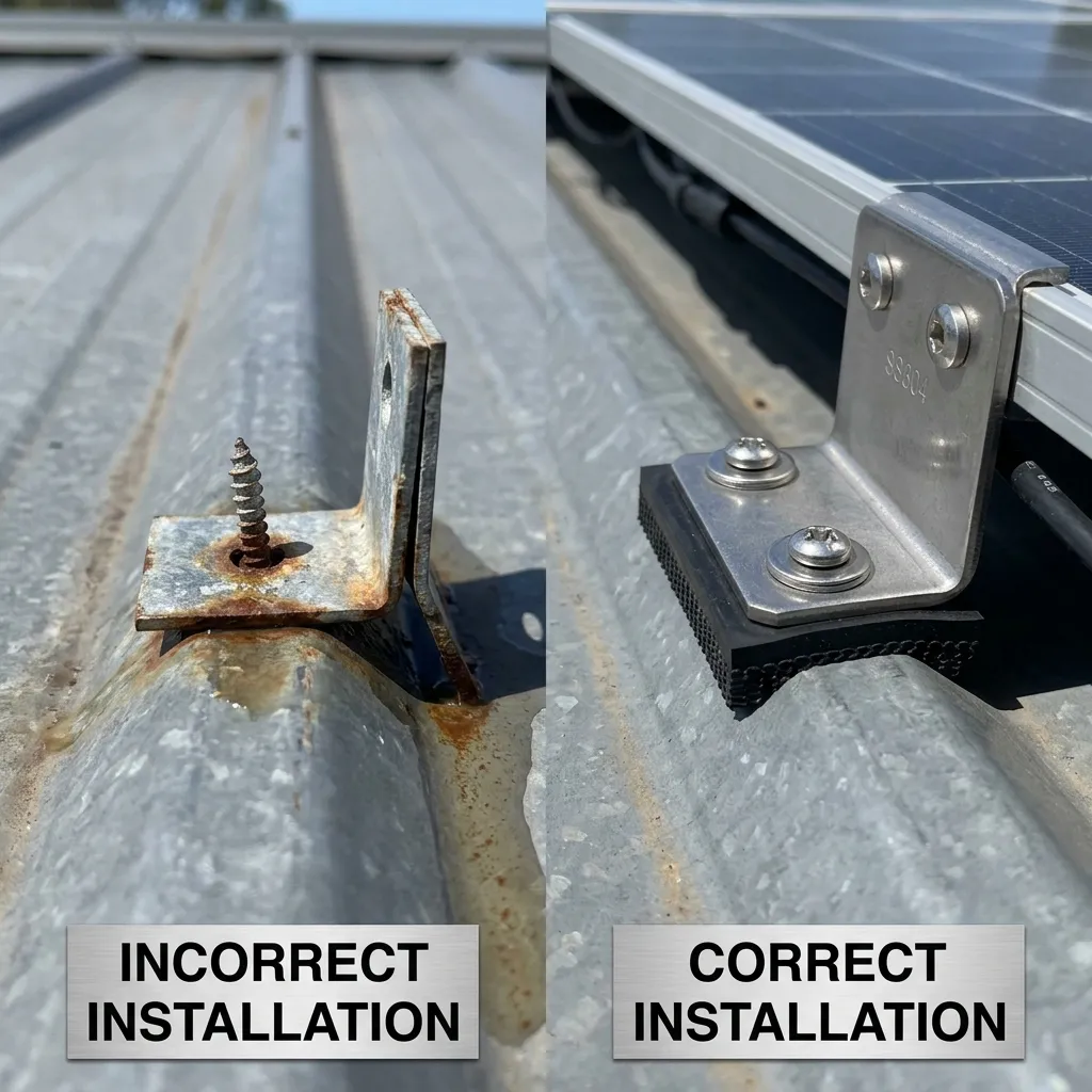Montaj panouri fotovoltaice pe acoperis tabla